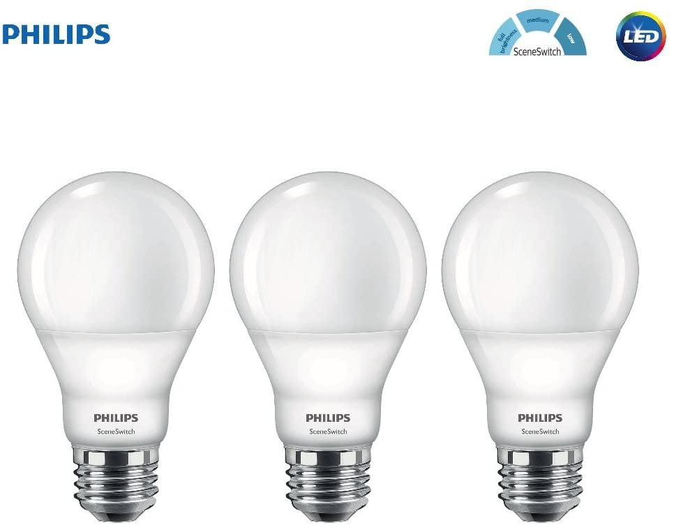 Philips 60w EQUIV A19 Sceneswitch LED Light Bulb Daylight Soft White/warm Glow for sale online 
