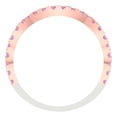 thumbnail image 5 of 0.36 ctw Wedding Band for Women - 18K White/Rose Gold Simulated Pink Diamond Stackable Eternity Ring, 5 of 6