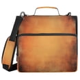 thumbnail image 2 of WOBOGO Orange Blackground Pattern Ring Binder Bag 1.5in Folder Organizer with Shoulder Strap for 13Inch Laptop and 500 Sheets of Paper, 2 of 8