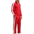 thumbnail image 2 of Tumotour Plus Size 2 Piece Sweatsuits for Men'S Color Block Stand Collar Full Zip Long Sleeve Jacket with Sweatpants Tracksuit Set Drawstring Elastic Waist Athletic Workout Running Sportswear Set, 2 of 3