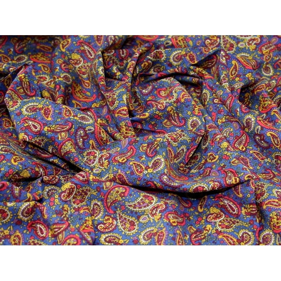 Minerva Sea Island Cotton Voile Fabric Blue - per yard