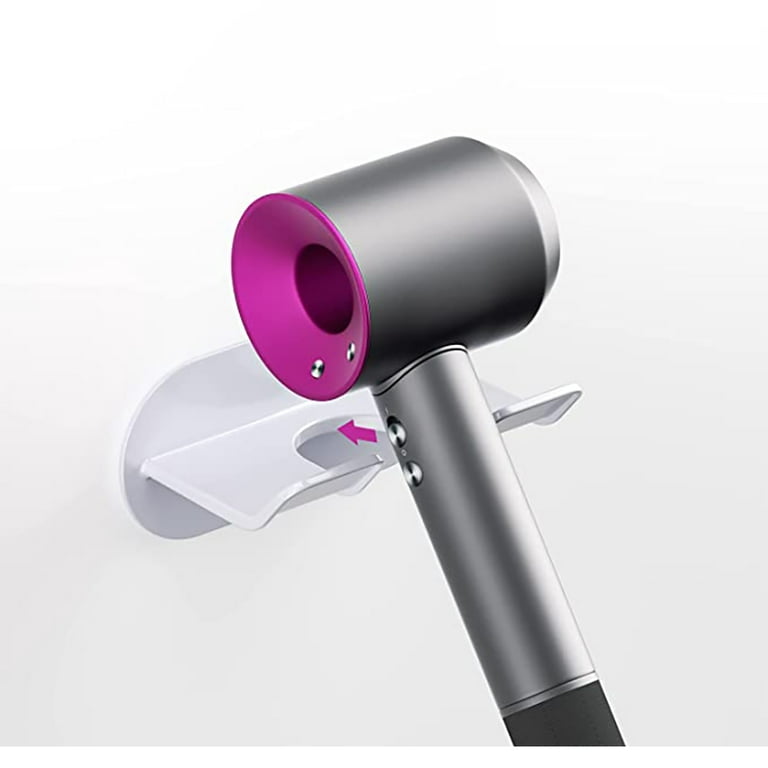 Liboer Wall Mount Stand for Dyson Supersonic Hair Blow Dryer, No Drilling Storage Organizer, Plastic, White, Adult Unisex, Size: One Size