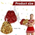 thumbnail image 2 of NOGIS 4 Pcs Cheerleading Pom Poms Bulk Cheer Pom Poms Sets Metallic Foil Fun Spirited Cheer with Plastic Handles, Cheerleader Pom Poms for Kids Adults Sports Match Cheering Squad (Red, Gold), 2 of 7