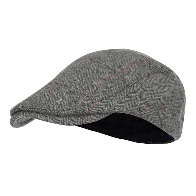 Boina retro de cuadros suave para hombre y mujer: gorro informal transpirable para invierno, poliéster, unisex, para todas las estaciones, cómodo y cálido
