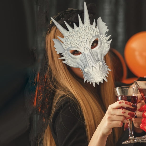 Máscara de dragón Perfecl Accesorios de fantasía Máscara de cabeza de dragón para disfraces Cosplay