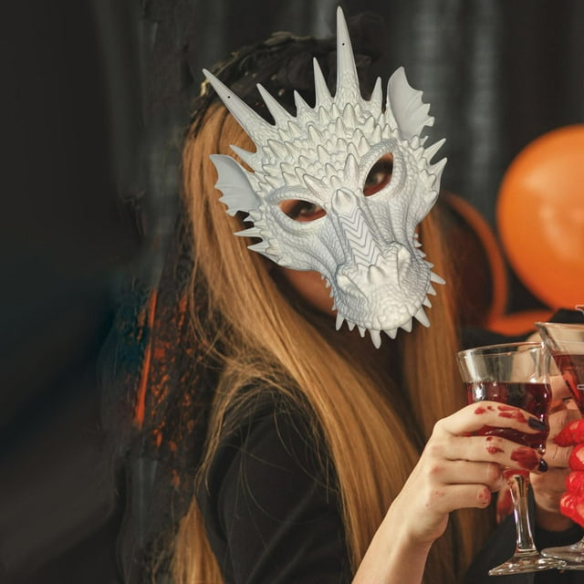 Máscara de dragón Perfecl Accesorios de fantasía Máscara de cabeza de dragón para disfraces Cosplay