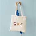 thumbnail image 4 of CafePress - Peace Love & Tennis Tote Bag - Unisex Canvas Tote Bag, Beige, 1-Piece, 4 of 6