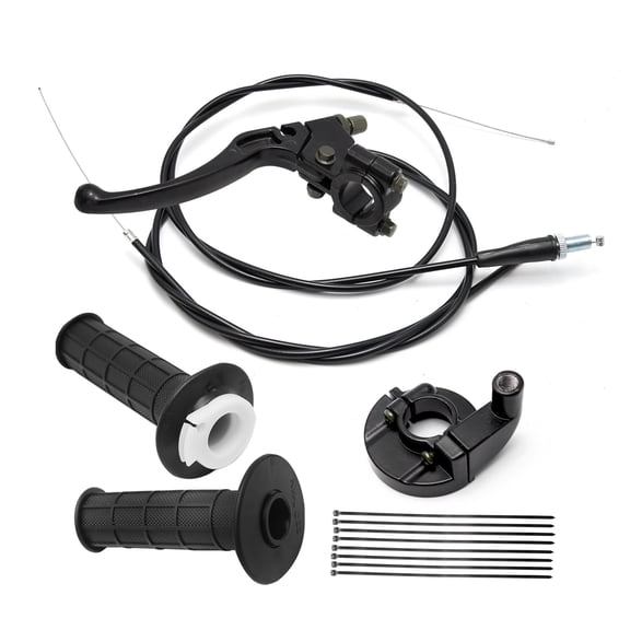 Aningo Mini Bike Throttle Cable Kit with Right Brake Lever, 7/8" Twist Accelerator Grips for XR80, CRF100, and Mb165 196cc Motor Bikes
