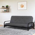 thumbnail image 4 of RealRooms Cozey Matelas Futon à Ressorts Bonnell 6 Pouces, Microfibre, Double, Gris Foncé, 4 of 8