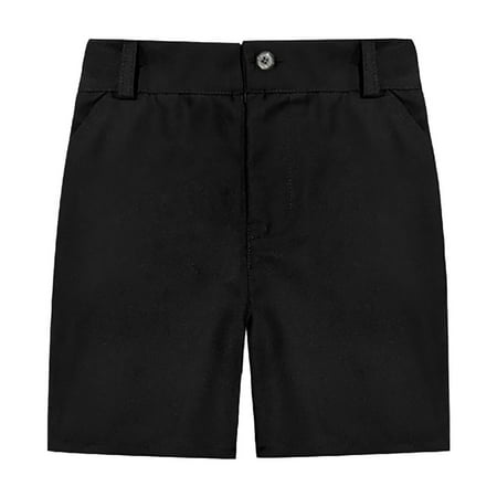 RMGVDSD Youth Boys Golf Shorts Stretch School Uniform Clothes Kids Flat Front Dress Chino Shorts With Pockets for 11-12 Years