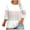 White4, variant on Plebaso Plus Size Tops for Women 3/4 Length Sleeve Tunic Shirts Loose Casual Summer Work Blouses