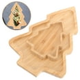 thumbnail image 4 of DiMaddie 2 Christmas Tree Wooden Snack Trays for Desserts and Candy, 4 of 7