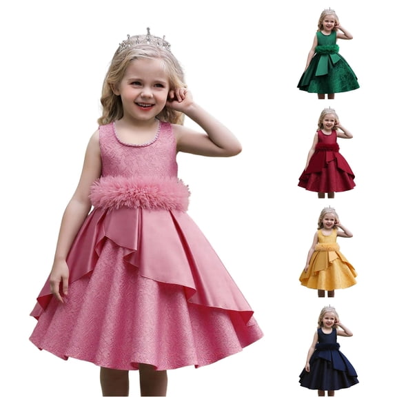 Shachafan Elegant Satin Girls Party Dress With Puffy Sleeves And Flowy Skirt For And Celebrations Modern Dresses for Girls