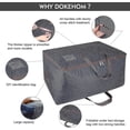 thumbnail image 3 of Bolsa grande de 100 l para guardar ropa debajo de la cama, con cremallera y resistente a la humedad (estrella gris), 3 of 5