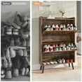 thumbnail image 6 of YouTrend Shoe Storage Cabinet with 2 Flip Drawers, Farmhouse Shoe Organizer for Entryway, Brown, 6 of 11