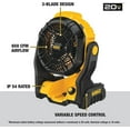 thumbnail image 2 of DEWALT 20V MAX Jobsite Cordless Fan DCE512B - Portable, Bare Tool Only, 2 of 6