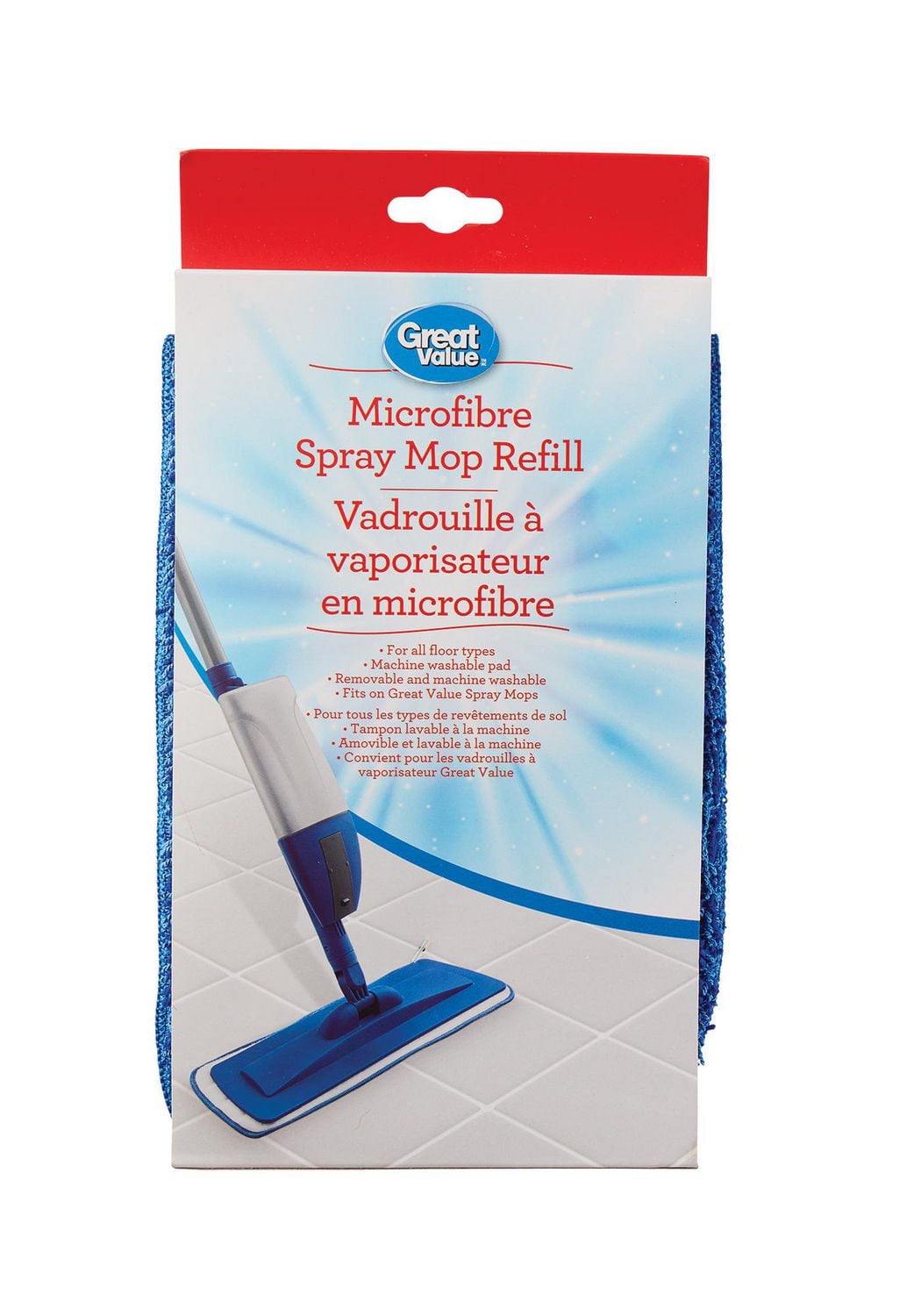 Great Value Microfibre Spray Mop Refill, 1 Refill