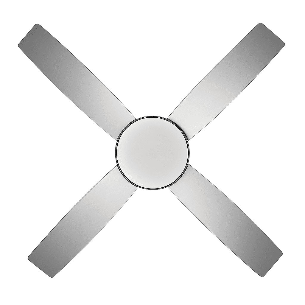 Design House Cali 52" Brushed Nickel Indoor Ceiling Fan with LED Kit, 4-Blades, and Remote Control