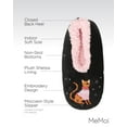 thumbnail image 3 of MeMoi Women's Sweater Cats Sherpa Lined Slippers - Womens - Female (S-M, Black), 3 of 7