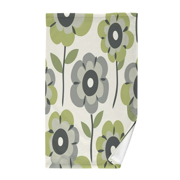 Yayeee 100% Cotton Hand Towels for Bathroom 16" x 28" Soft Absorbent Kitchen Towel, Retro Flower