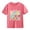 Pink, variant on CPNG Kids' 100 Days of School Celebration T-Shirt - "100 Days of School" Colorful Graphic with Bow, Flowers, Apple and Pencil Design, Commemorate 100th Day of School Milestone