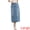 Sky Blue, variant on DARING DIVA Women's Midi Length Split Back Long Jean Skirts X-Small Dark Blue