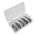 thumbnail image 3 of Opolski 50Pcs High Carbon Steel Worm Soft Bait Jig Hooks with Twist Spring Lock Pins, 3 of 8