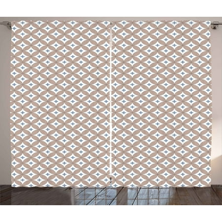 Geometric Curtains 2 Panels Set Entwined Circles With Small Plus Geometric Curtains 2 Panels Set Entwined Circles With Small Plus Signs Inside Abstract Design Window Ds For Living Room Bedroom 108w X 84l Inches