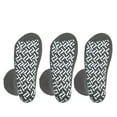 thumbnail image 3 of Pack of 3 Pairs - XXXL Non-Skid Bariatric Extra Wide Slipper Socks for People with Swollen feet, Diabetes & Edema (Grey), 3 of 6