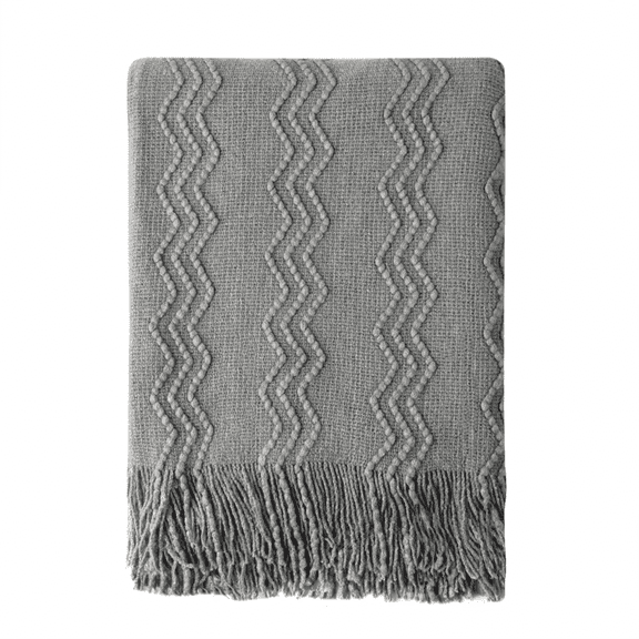 Bourina Dark Grey Throw Blanket for Couch Sofa, Suitable for Adult, Soft and Lightweight, 50"60"
