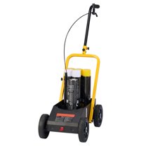 KFFKFF Dry Line Marker, Dimensions 24 x 13 x 35.4 inches, Quadruple-Wheel, Robust Line Marking Equipment, Adjustable Width Line Marker, Suitable for Streets, Car Parks, Athletic Fields, Black