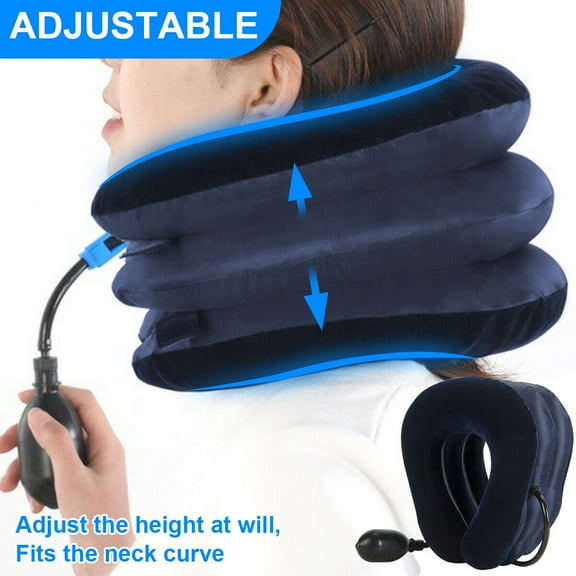 Cervical Neck Traction Device,Inflatable Neck Collar,Adjustable Head and Neck Massager, Relieves Neck Pain