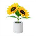 thumbnail image 1 of B Lámpara de Mesa de Luz de Simulación LED de Girasol Recargable Lámpara de Escritorio Decorativa de Flores de Simulación, 1 of 5