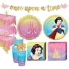 Snow White Tableware Supplies for 24 Guests, Includes Cups, Cutlery, Napkins, Plates, Decor