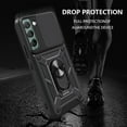 thumbnail image 6 of SOATUTO For Samsung S22 Phone Case Military Grade Drop Rugged Cover With Camera Slide Anti-Scratch Protective 360° Rotate Kickstand Sturdy Shockproof Case For Samsung Galaxy S22 6.1 inch - Black, 6 of 6