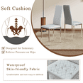 thumbnail image 3 of SESSLIFE Dining Chairs Set of 4, PU Leather Kitchen Chairs with Padded High Back for Kitchen Living Room Restaurant,Gray(Only 4 Chairs), 3 of 8