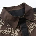 thumbnail image 5 of Men's Western Shirt Long Sleeve Embroidered Cowboy Casual Snap Button Shirt, 5 of 7