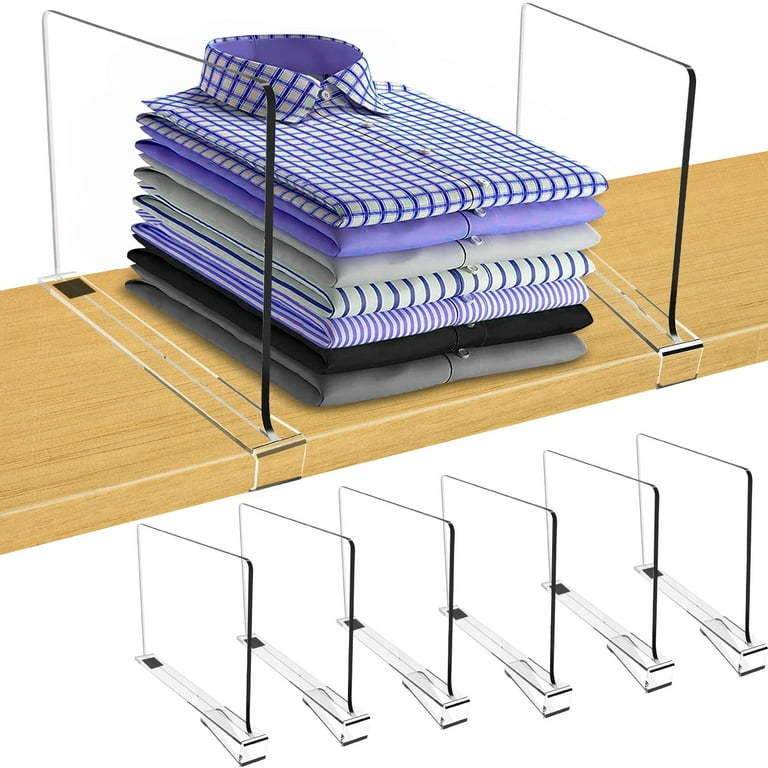 Clear Acrylic Shelf Dividers for Closet Shelf Organizer Multi