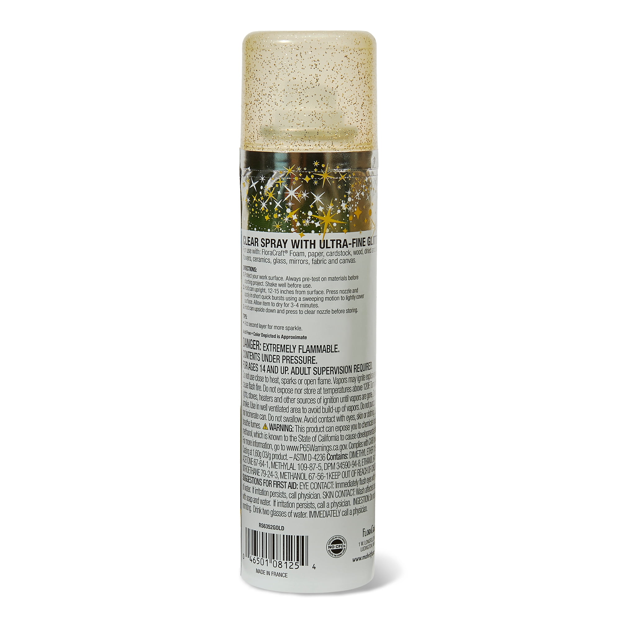 FloraCraft Spray Glitter 4.125 Ounce Iridescent 
