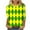 Green, variant on Plus Size 3/4 Sleeve Tops for Women Trendy Geometric Print Colorblock Crew Neck Base Tee Casual Tshirts (L, White)