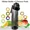 Black 7 Flavour Pods, variant on 650ml Sports Air Water Bottle, BPA Free with Fruit Scent Pods Air Flavor Caps, Leak Proof Cup for Outdoor Running Gym