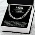thumbnail image 2 of Top-keivon To My Man Necklace, Cuban Link Chain Gift For Him, Promise Necklace For Men, Promise Chain For Boyfriend, Gift For His Birthday Or Any Occasion, Future Husband Jewelry With Heartfelt, 2 of 10