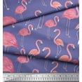 thumbnail image 2 of Soimoi Moss Georgette Fabric Flamingo Bird Printed Craft Fabric by the Yard 42 Inch Wide, 2 of 3