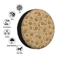 thumbnail image 4 of Naloa Brown Flowers PVC Leather Spare Tire Wheel Cover for Car Truck SUV Camper Trailer Universal Fit many size15 inch, 4 of 6