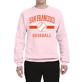 thumbnail image 2 of Wild Bobby City of San Francisco Baseball Fantasy Fan Sports Unisex Crewneck Sweatshirt, Light Pink, Small, 2 of 6