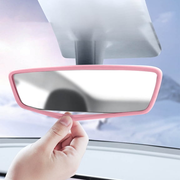 Car Interior Accessories Rear View Protector Frame Compatible With Model 3 Y X S Semi 2014 2024 Interior Rearview Cover Silicone Decorations Console