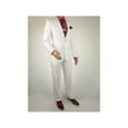 thumbnail image 6 of Men's Summer Linen Suit Apollo King Half Lined 2 Button Modern Fit SLN8 White, 6 of 12