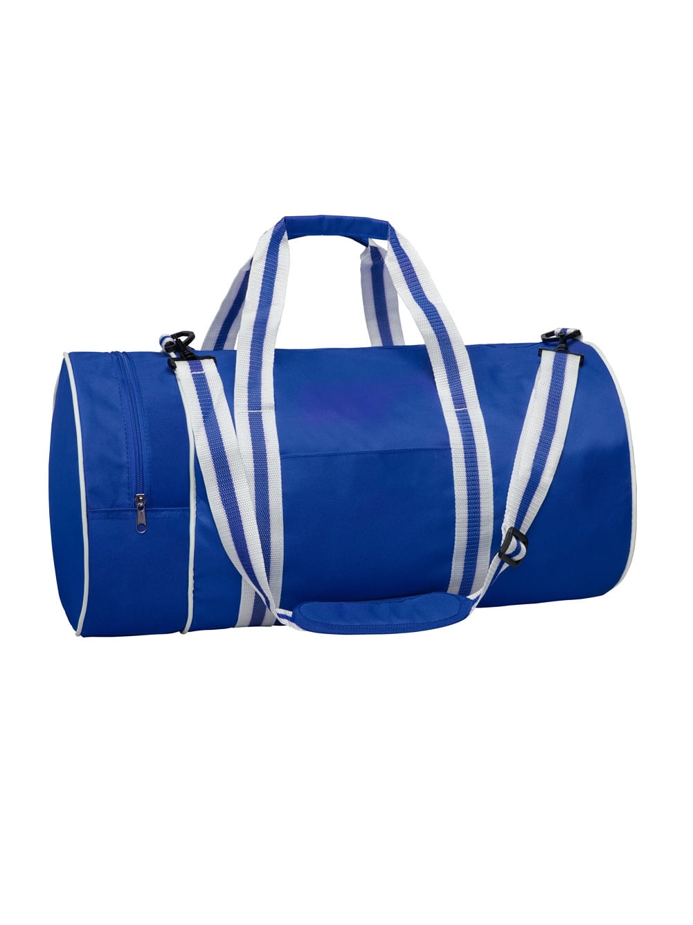Cylinder Shaped Duffle Sports Bag With Side Pocket End Compartment For Shoes up to size 10 Durable Light Weight Gym or... by