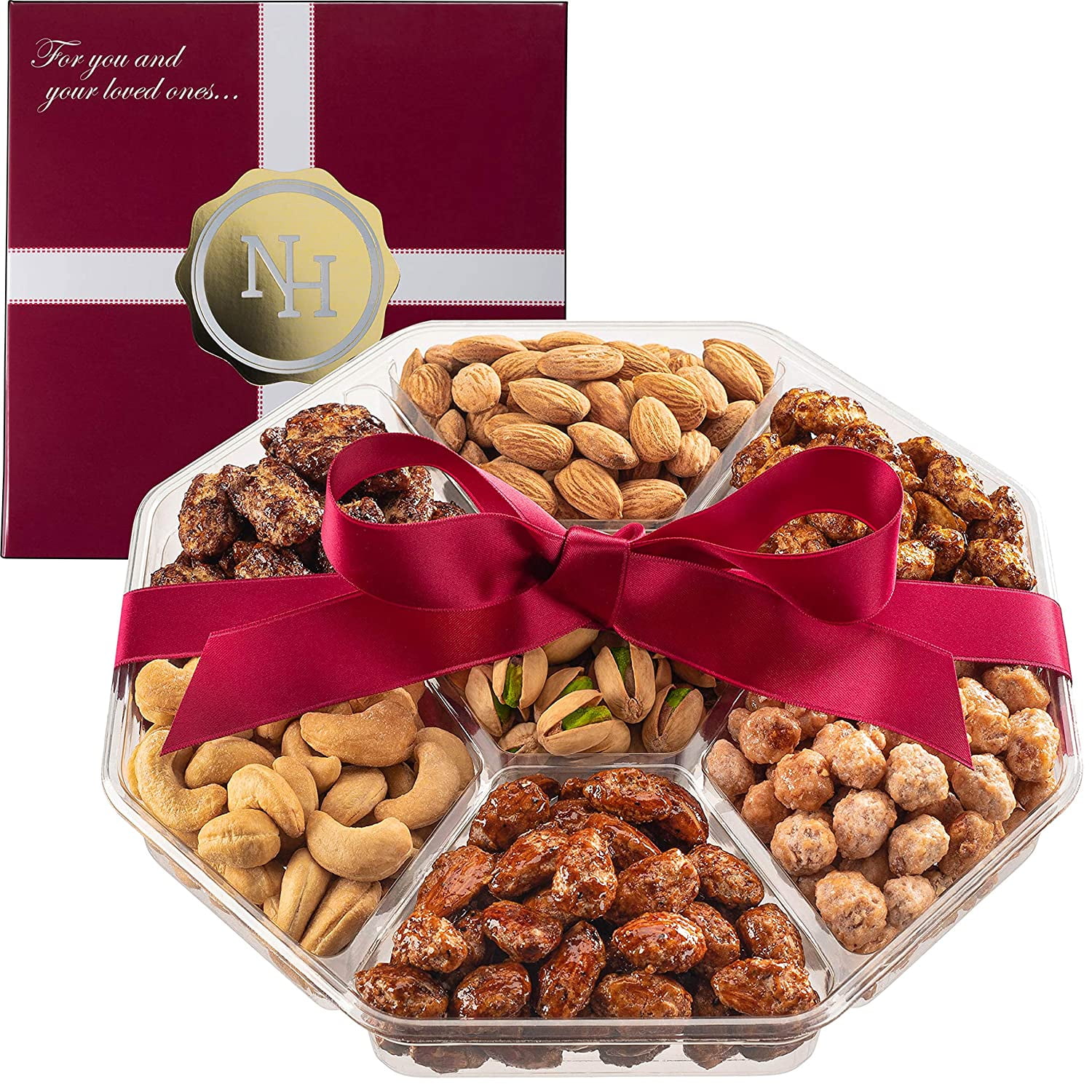 Holiday Christmas Nuts Gift Basket - Fresh Sweet & Salty Dry Roasted ...