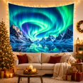 thumbnail image 3 of Framed Cute Animals with Stunning Nocturnal Aurora Borealis, Mystical Fantasy for Space Lovers, Galaxy Room Decor, Christmas Gift, Tapestry Wall Hanging for Bedroom and Dorm, 3 of 7